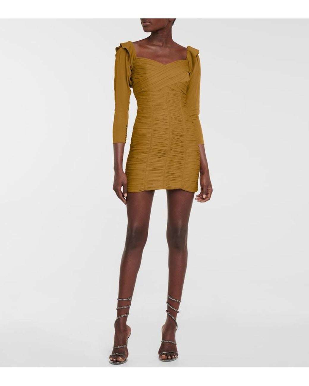 Rene Caovilla Metallic Cleo Embellished Leather Sandals