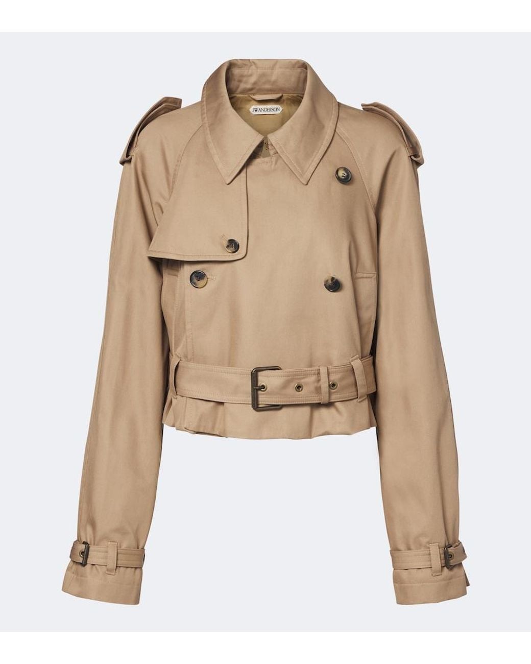 J.W. Anderson Natural Cropped Cotton Trench Coat
