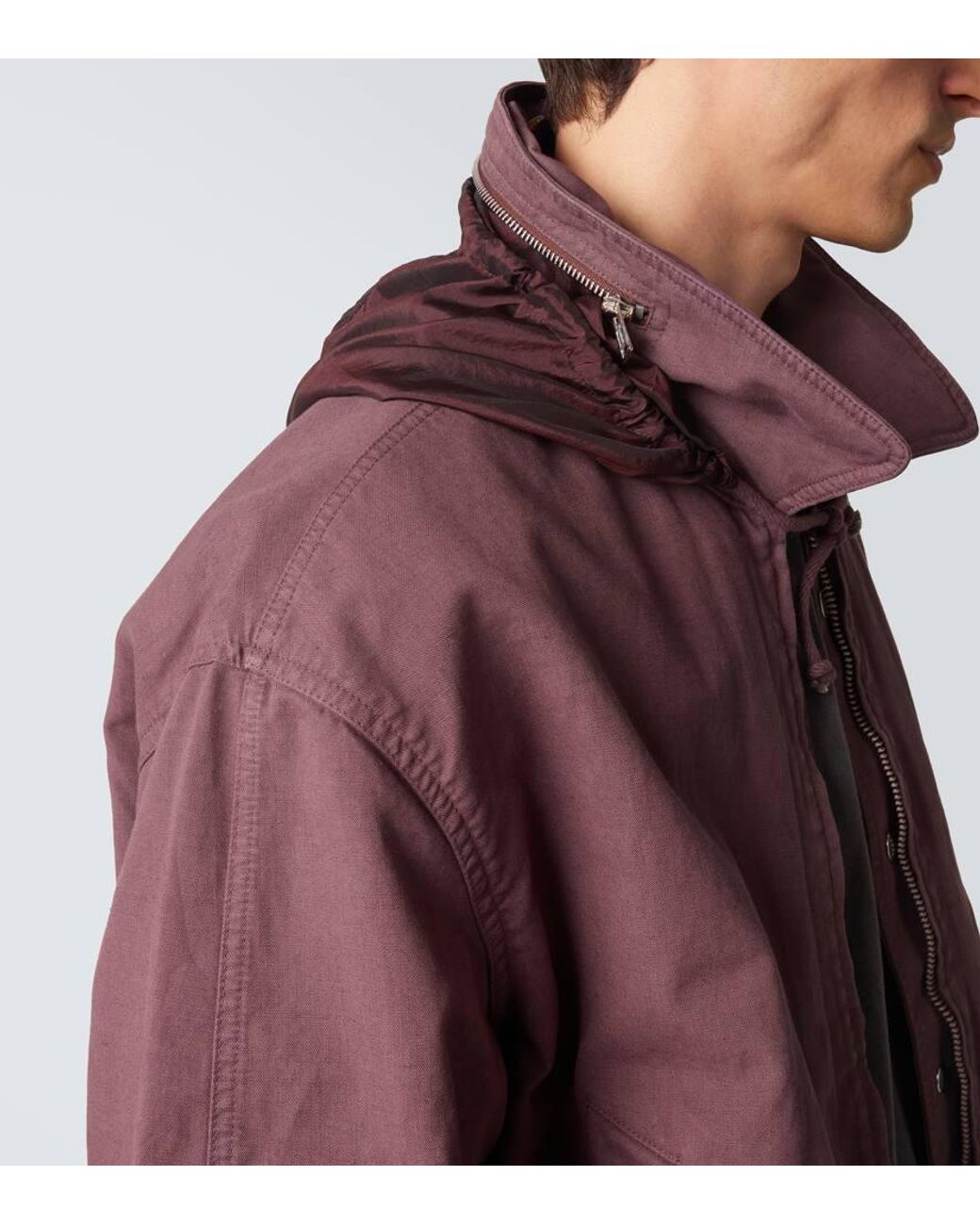 Our Legacy Purple Command Cotton And Linen Bomber Jacket for men