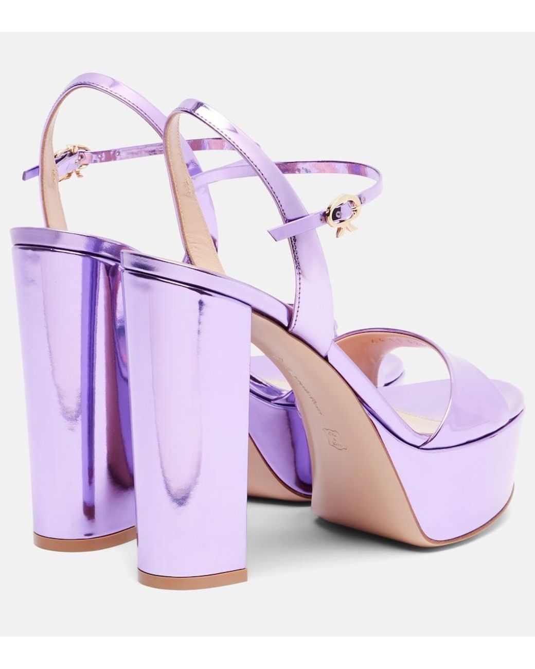 Gianvito Rossi Purple Marlena 125 Leather Platform Sandals