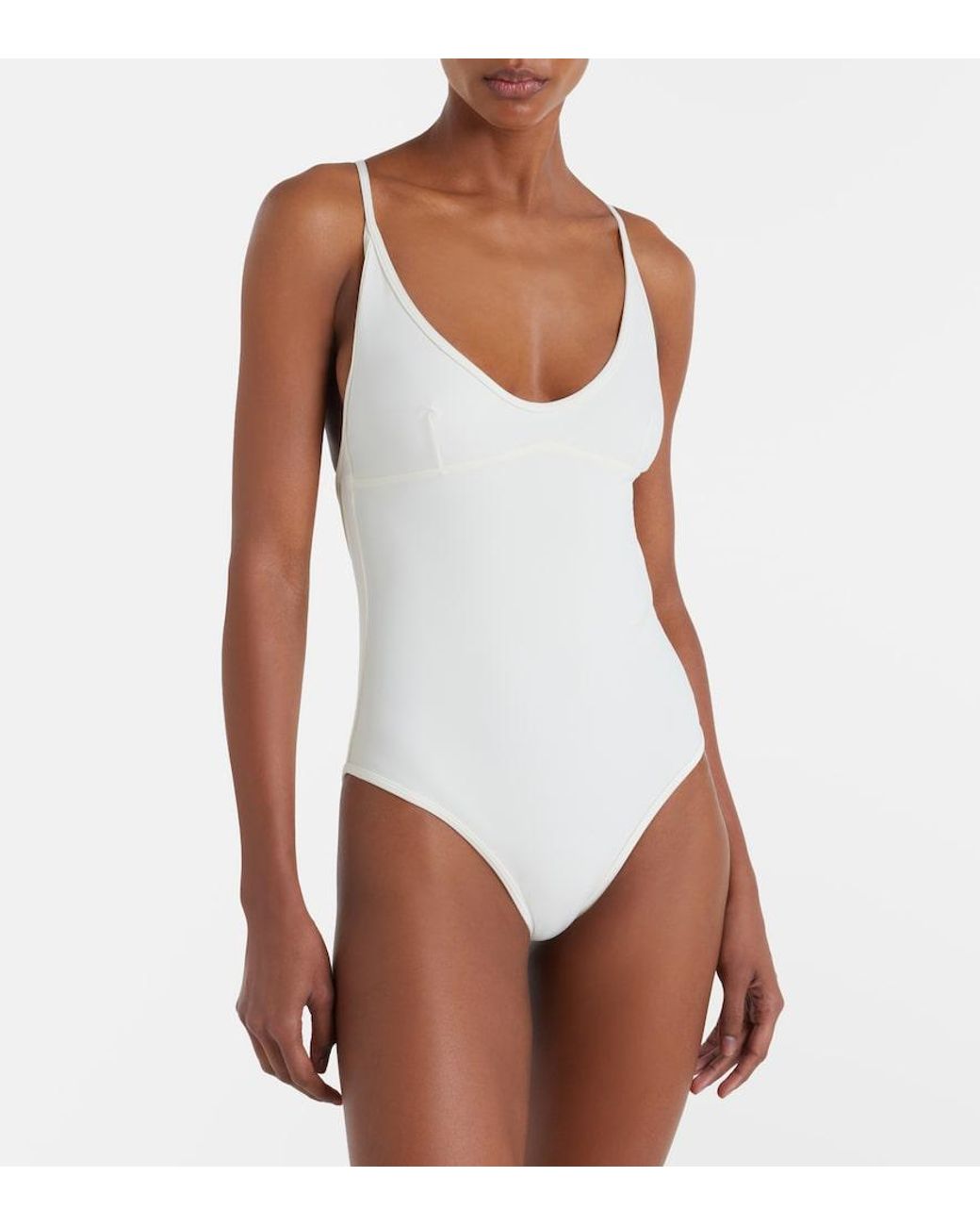 Totême White Scoop Swimsuit