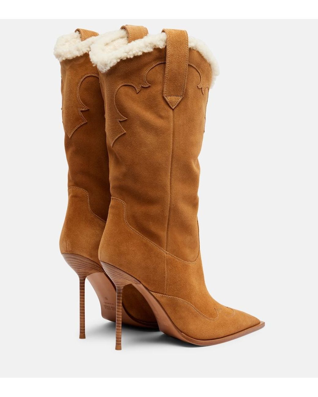 Paris Texas Brown Lidia 105 Suede Cowboy Boots