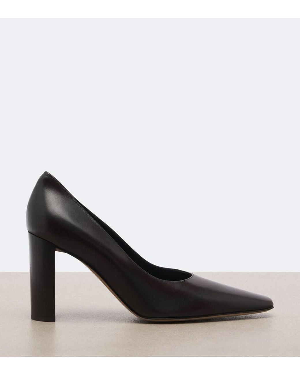 The Row Black Pia Leather Pumps