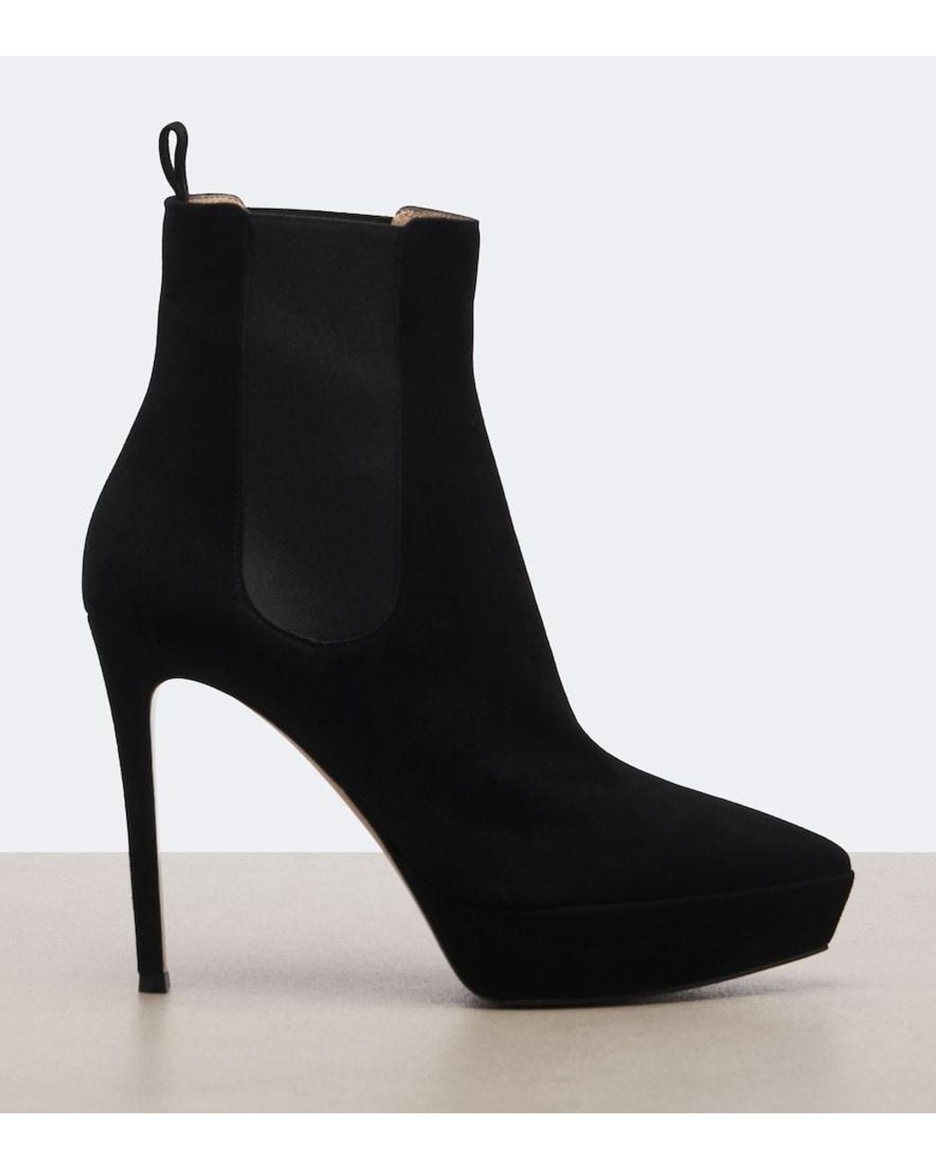 Gianvito Rossi Black Suede Platform Ankle Boots