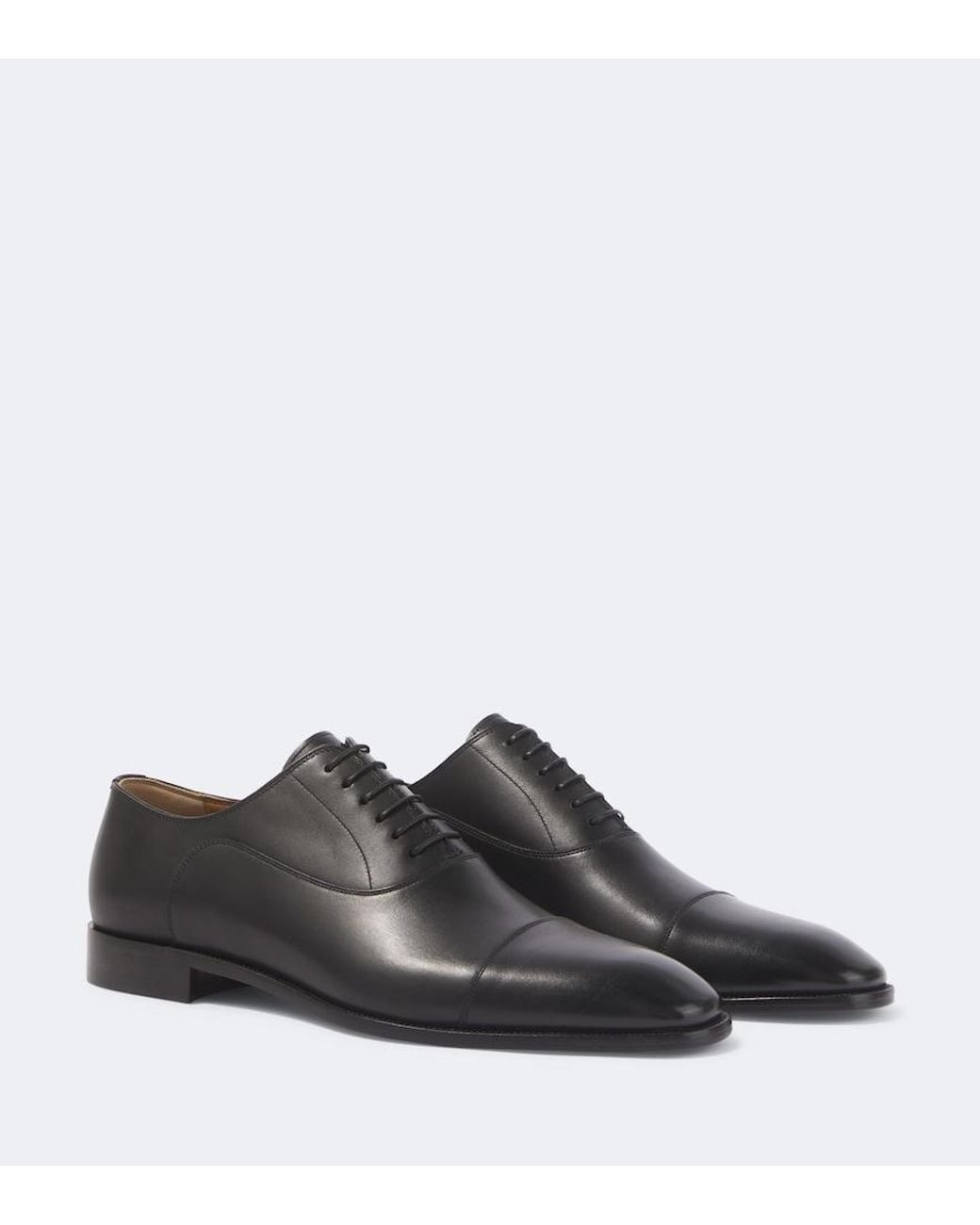 Christian Louboutin Black Greggory Leather Oxford Shoes for men