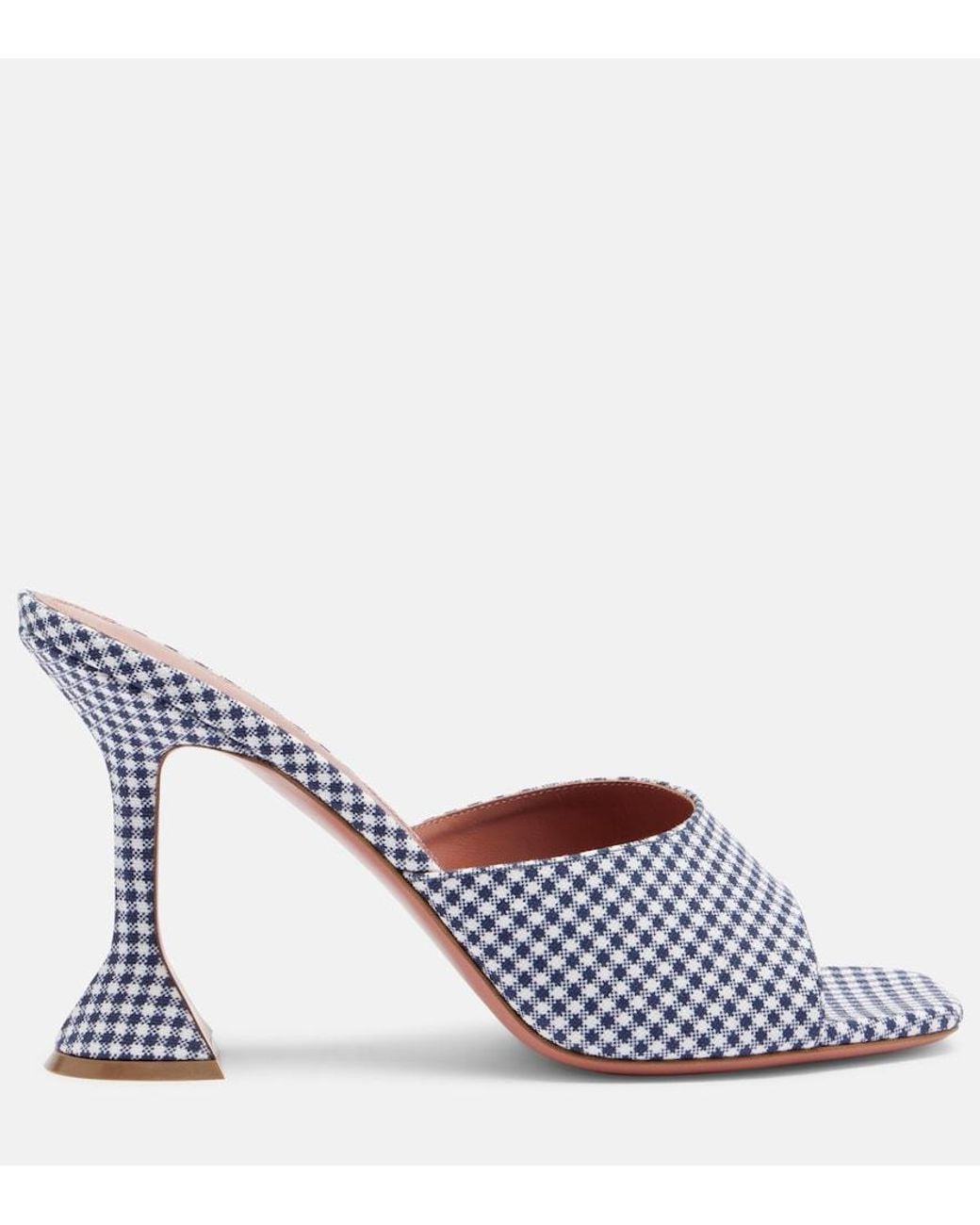 AMINA MUADDI Pink Lupita Gingham Mules