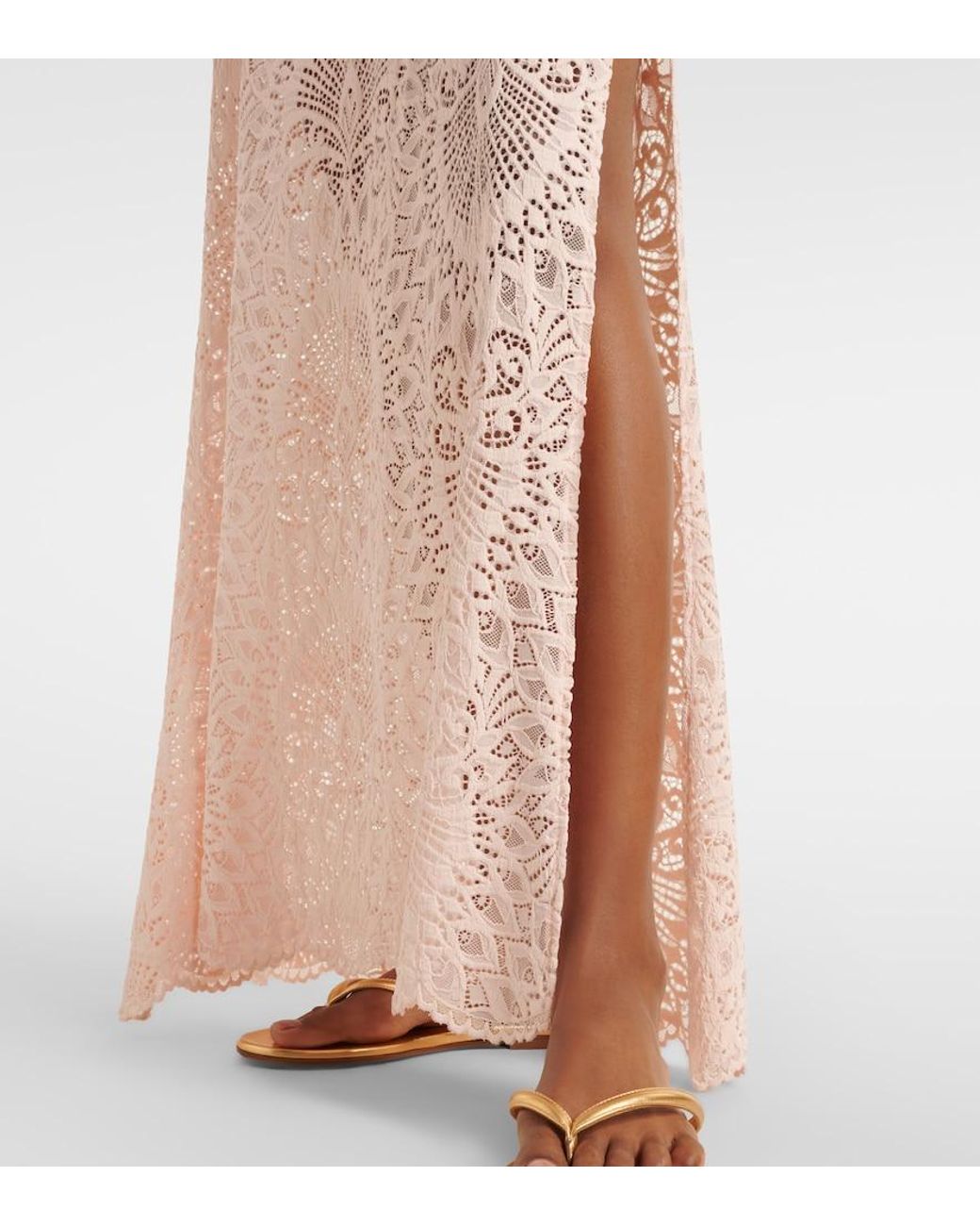 Alexandra Miro Pink Amara Lace Maxi Dress