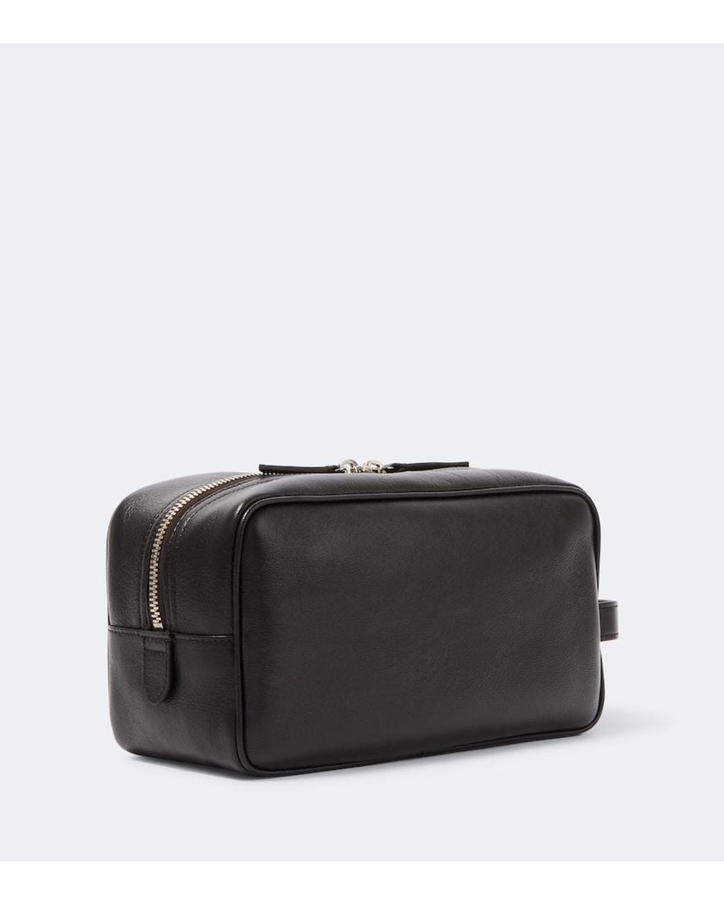 Metier Black Leather Toiletry Bag for men