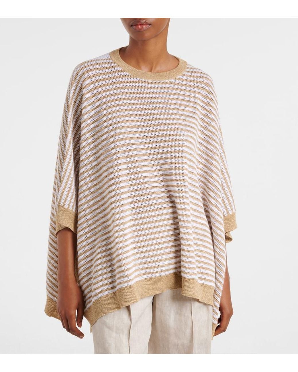 Top Raye Brunello Cucinelli en coloris Natural
