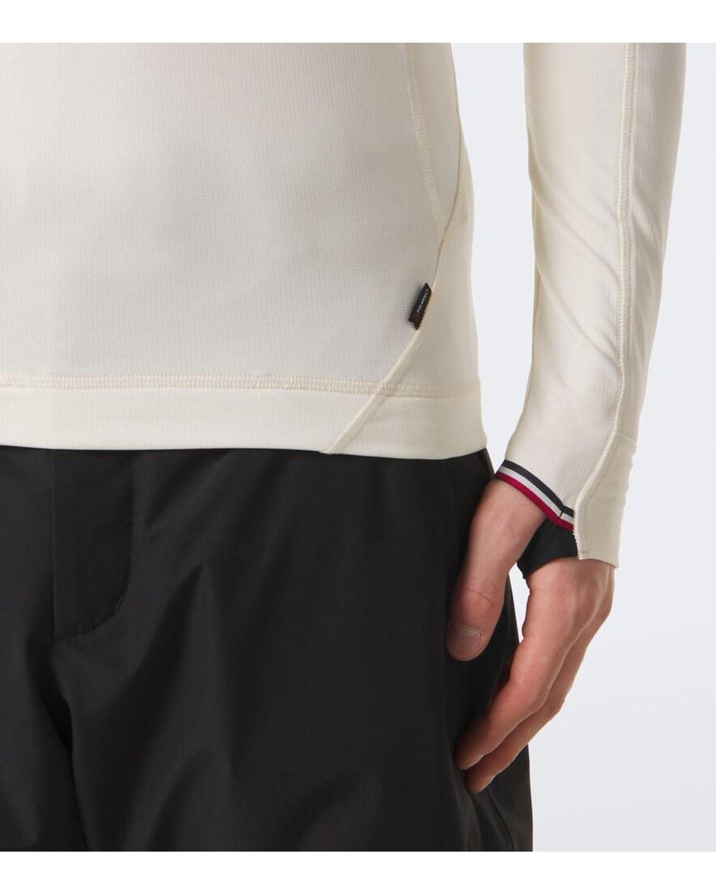 Moncler White Logo Ski Top for men
