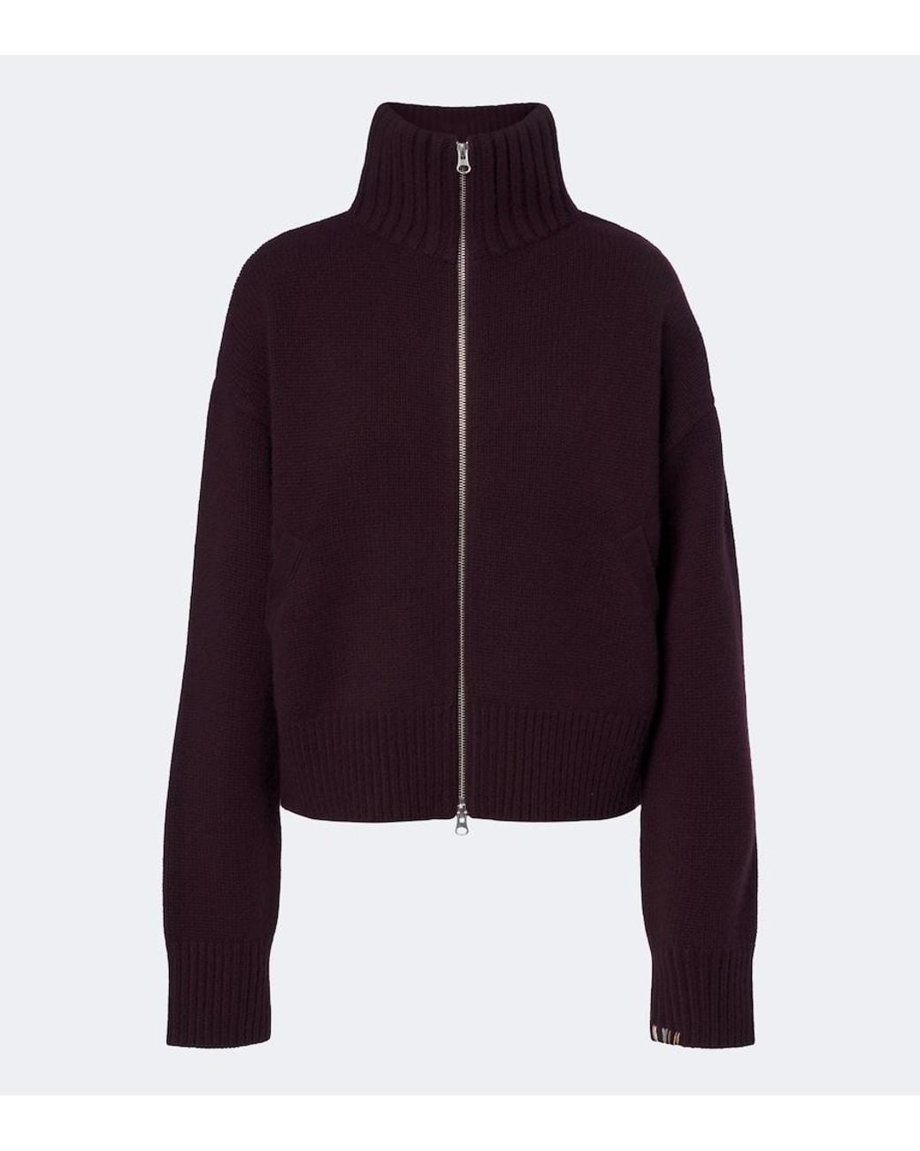 Extreme Cashmere Purple N°438 Xtra Fab Cashmere Zip-Up Sweater