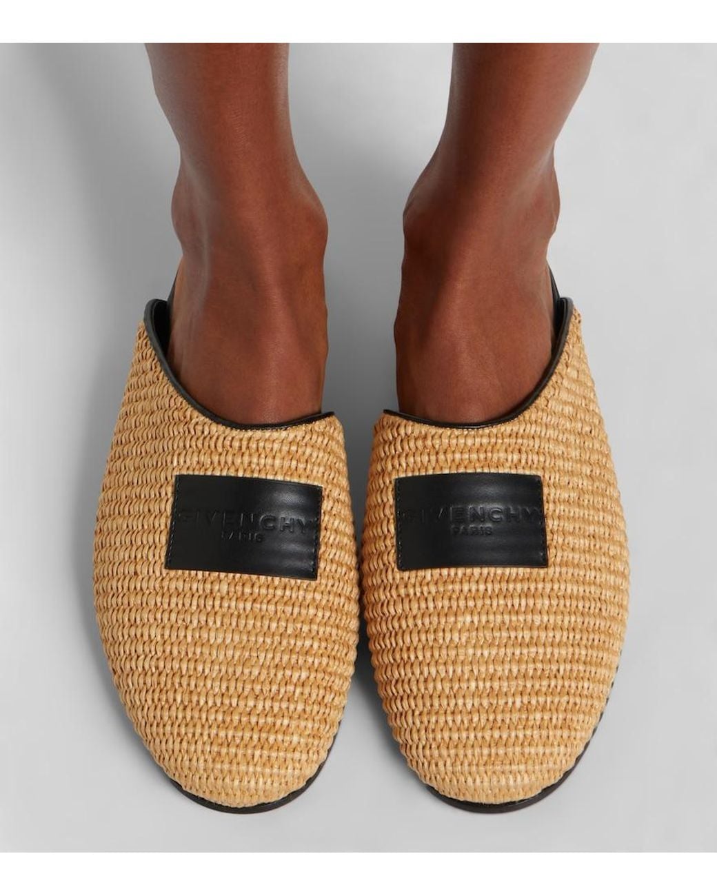Givenchy Natural Slippers Label Mit Leder