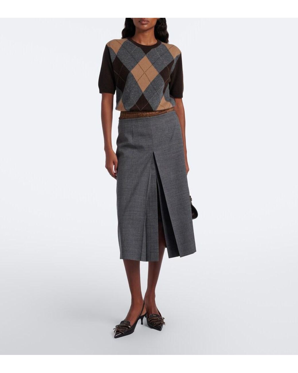 Jersey Argyle De Cachemir Prada de color Black
