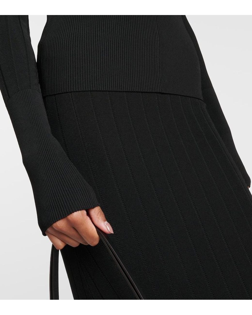 Jacquemus Black Le Haut Pralu Logo Ribbed-Knit Top