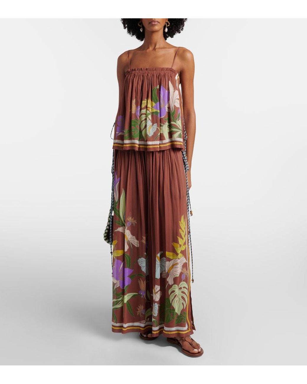 ALÉMAIS Brown Alfie Floral Top