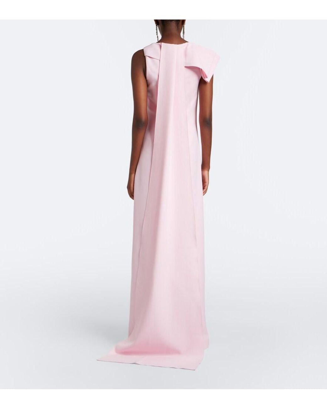 Safiyaa Pink Mallory Crepe Gown