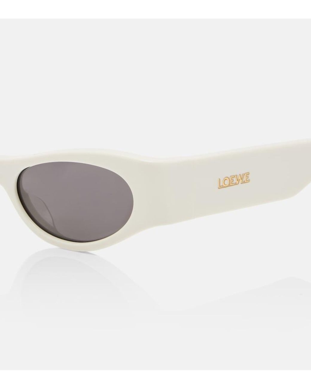 Loewe Gray Paula's Ibiza Signature Oval Sunglasses