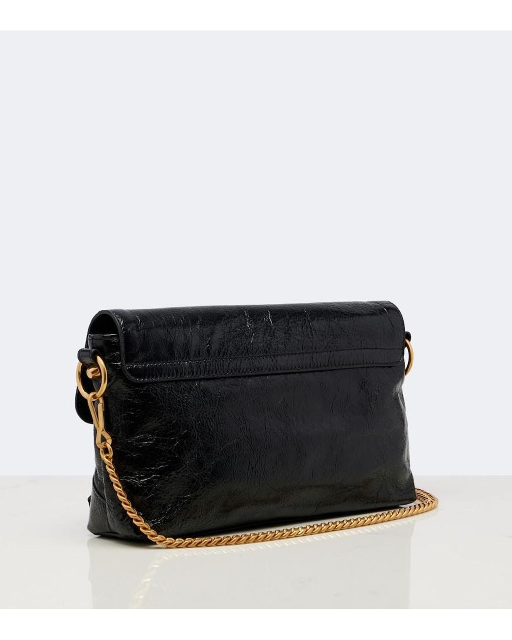 Balenciaga Black Le City Mini Leather Crossbody Bag
