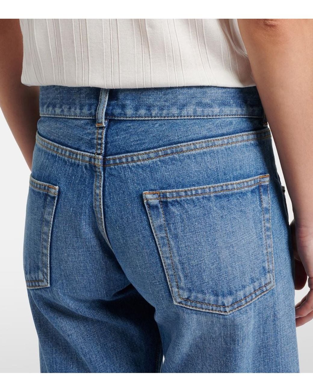 The Row Blue Fima Straight Jeans