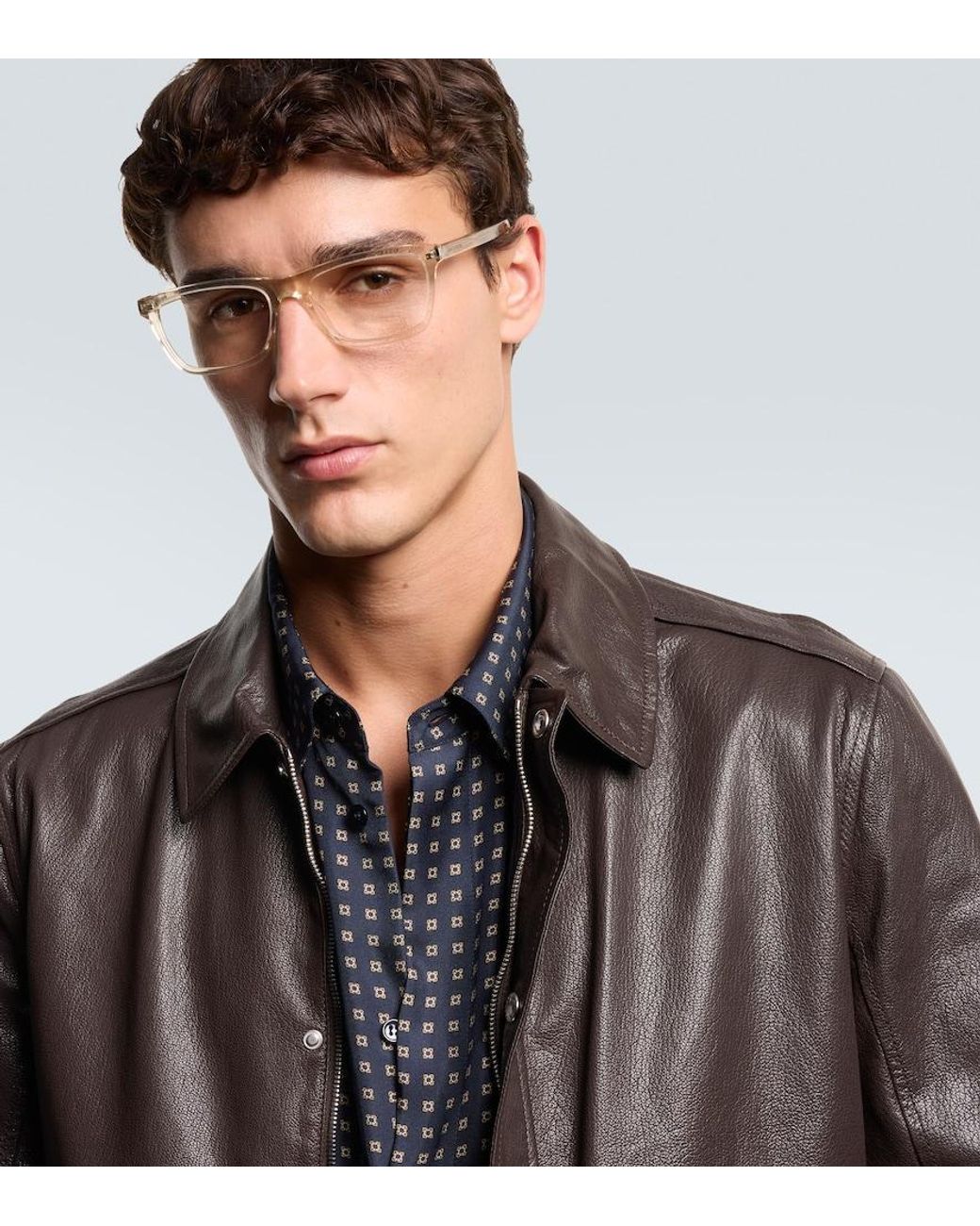 Saint Laurent Eckige Brille Sl 841 in Metallic für Herren