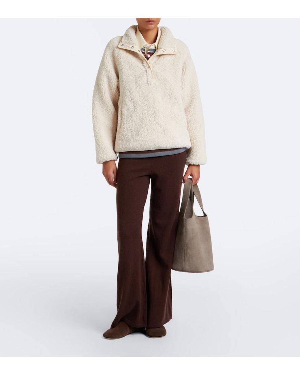 The Upside White Teddy Sweatshirt