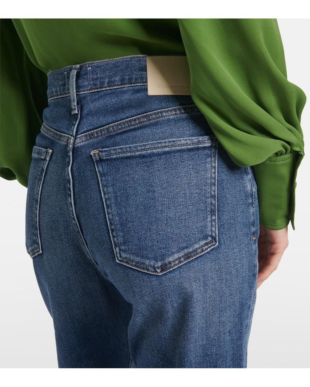 Citizens of Humanity Blue Vidia Mid-Rise Bootcut Jeans