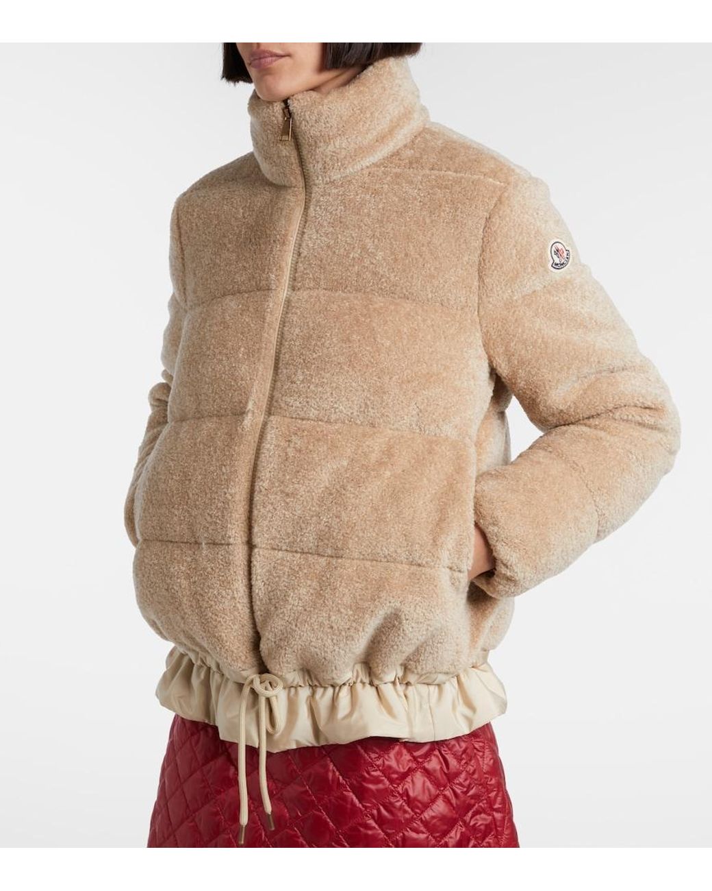 Moncler Natural Cedre Teddy Down Jacket