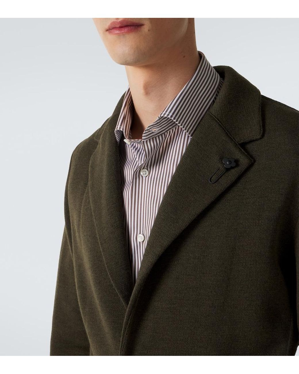 Lardini Green Virgin Wool Blazer for men