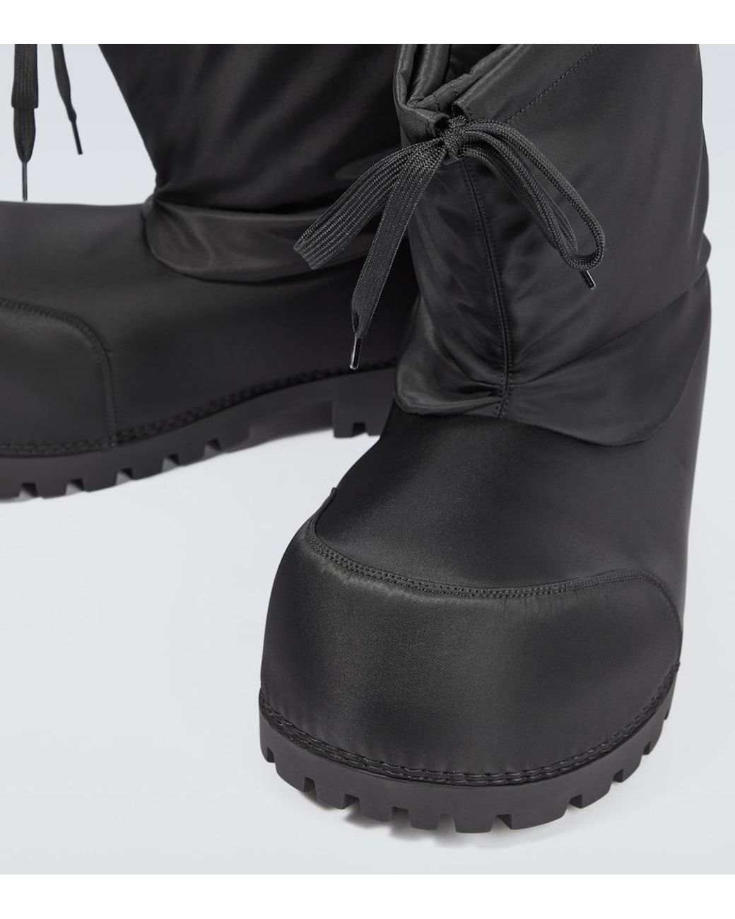 Balenciaga Black Alaska Nylon Ankle Boots for men