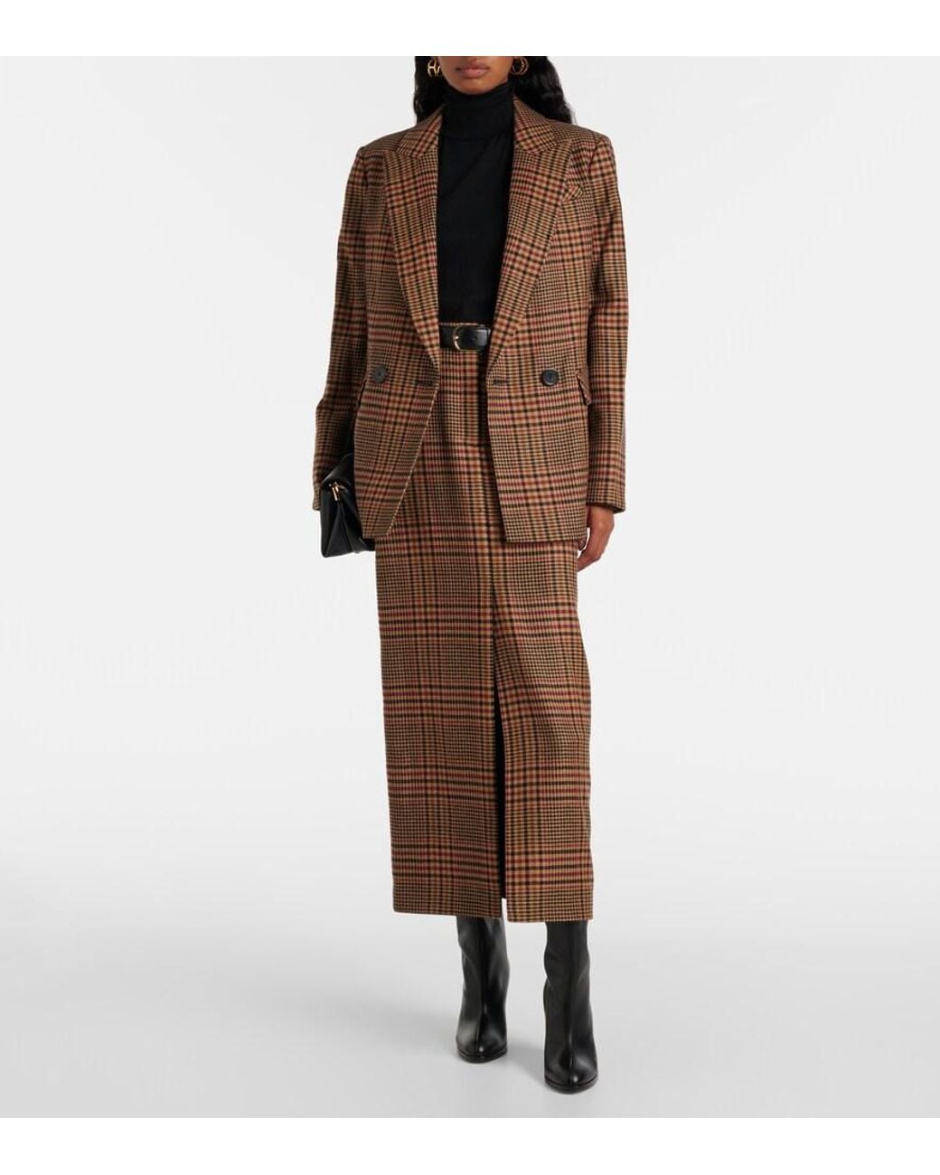 Veronica Beard Brown Sevyn Plaid Virgin Wool Blazer