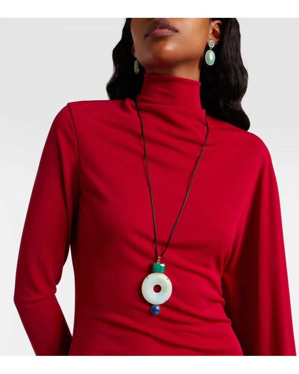 Jennifer Behr Metallic Devon Embellished Necklace