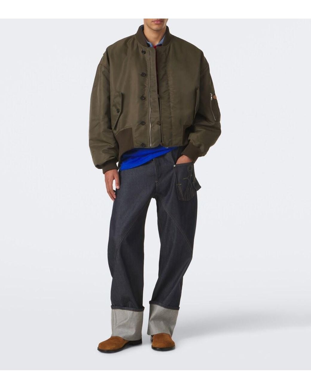J.W. Anderson Green Oversized Bomber Jacket for men