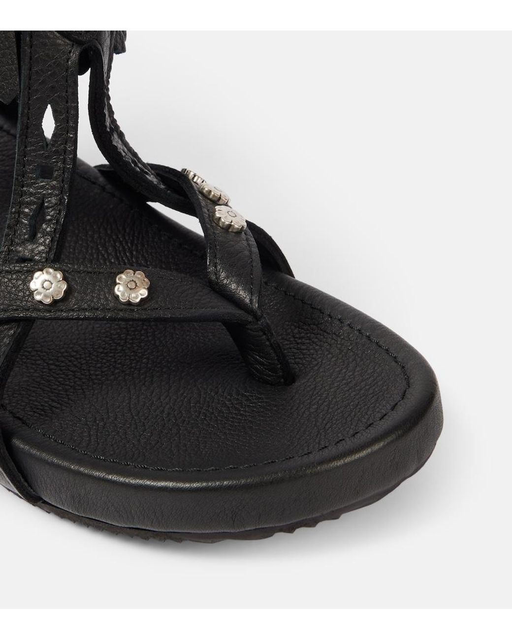 Isabel Marant Black Silya Studded Leather Sandals