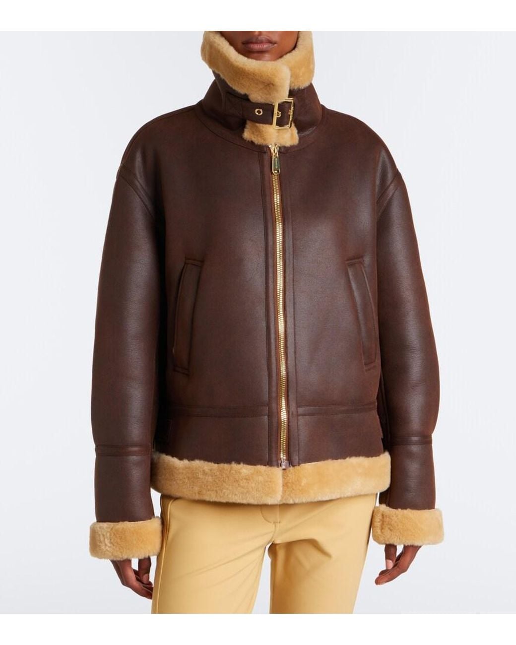 Goldbergh Brown Keisa Teddy-Trimmed Jacket