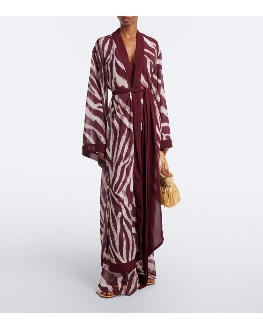 Bananhot Red Jim Zebra-Print Beach Cover-Up