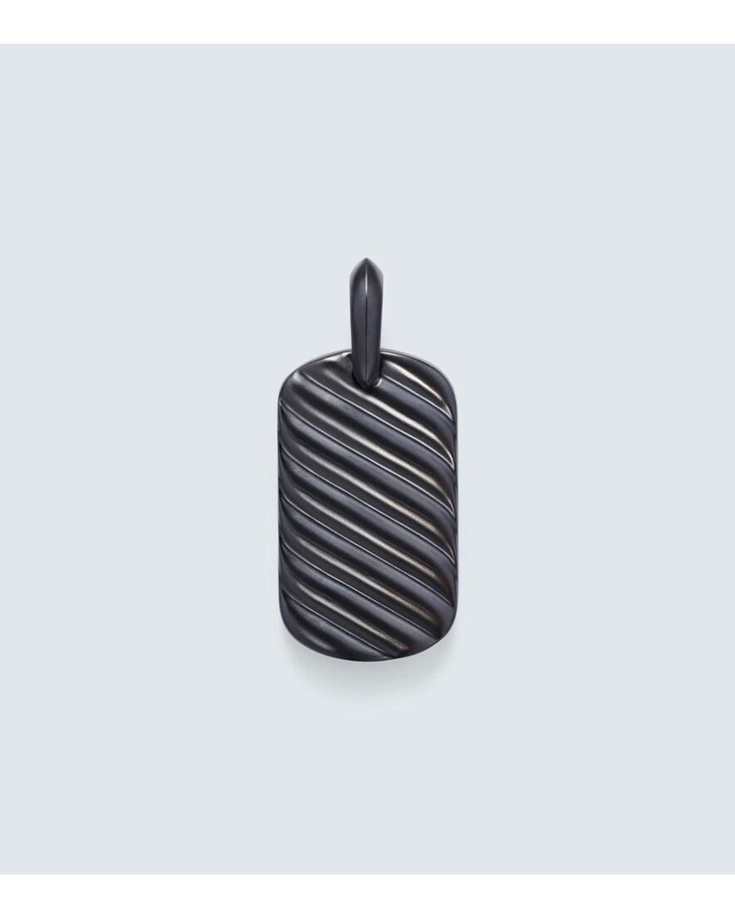 David Yurman White Sculpted Cable Pendant for men