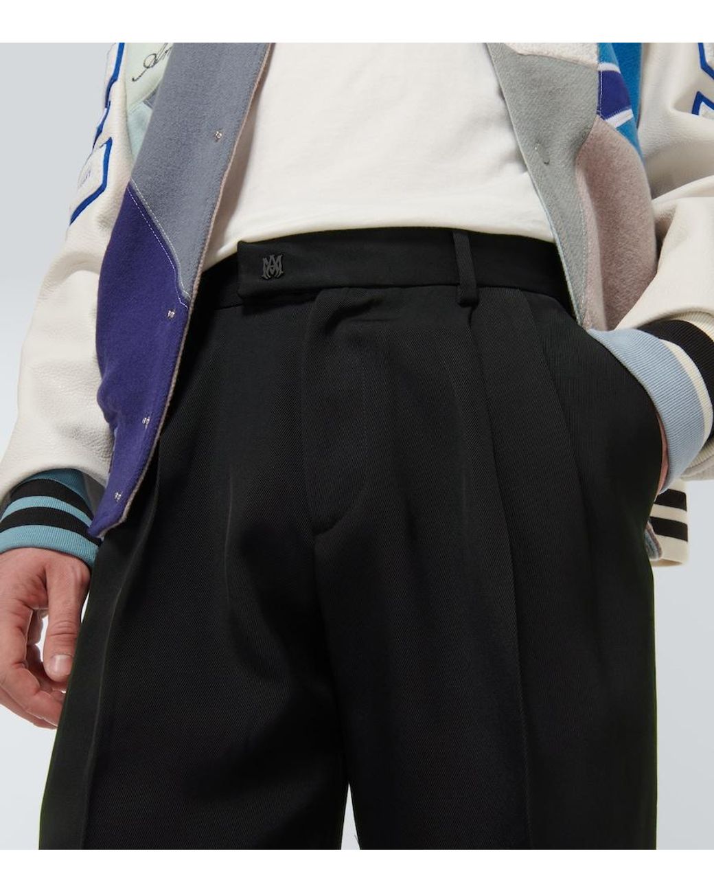 Amiri Black Twill Straight Pants for men