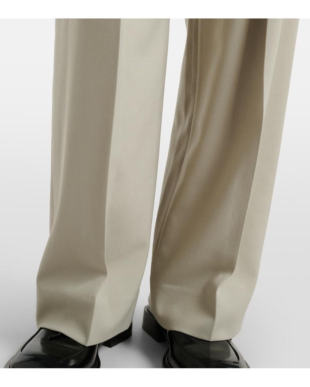 Victoria Beckham Natural High-Rise Wide-Leg Pants