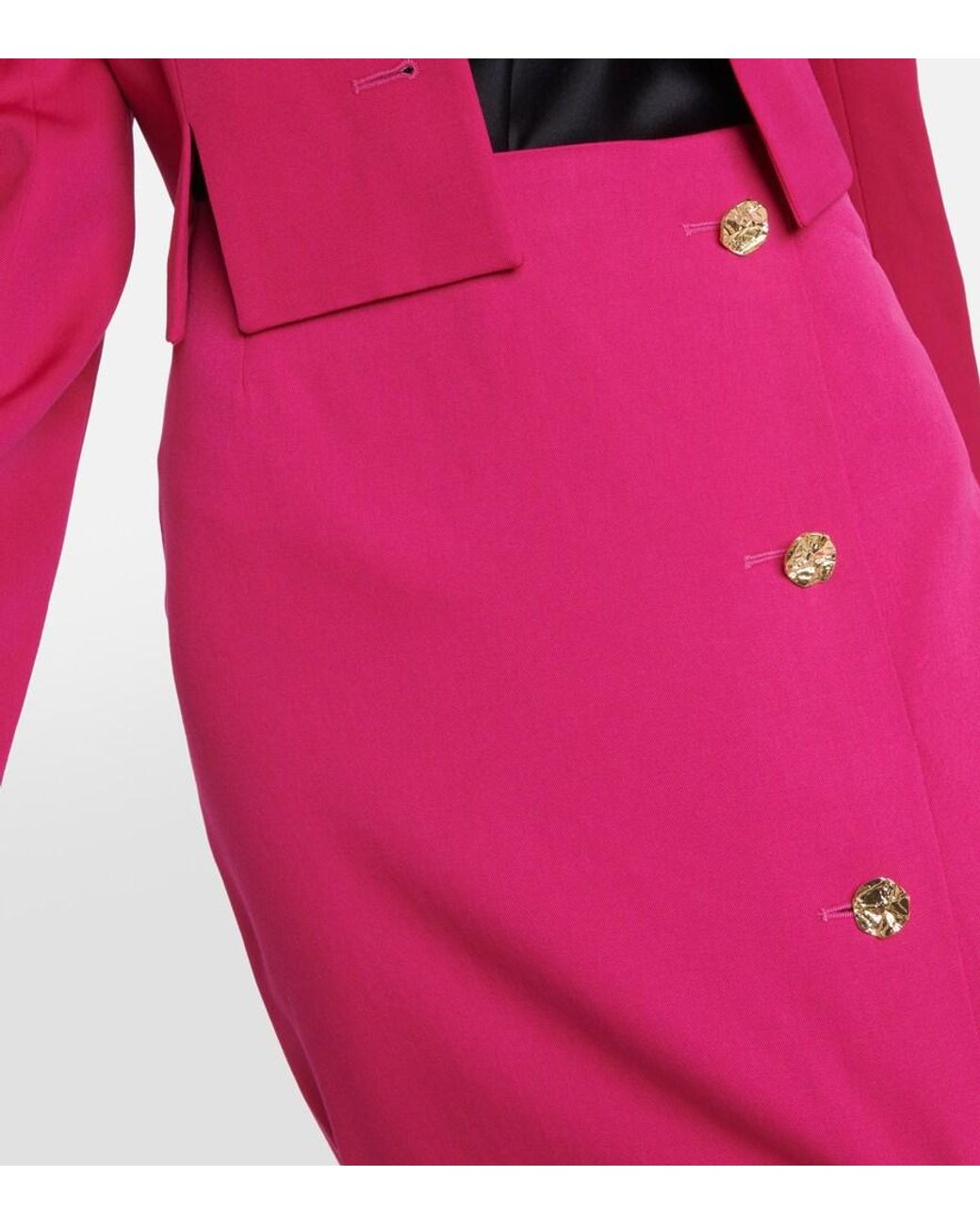 Nina Ricci Pink Wool Midi Pencil Skirt