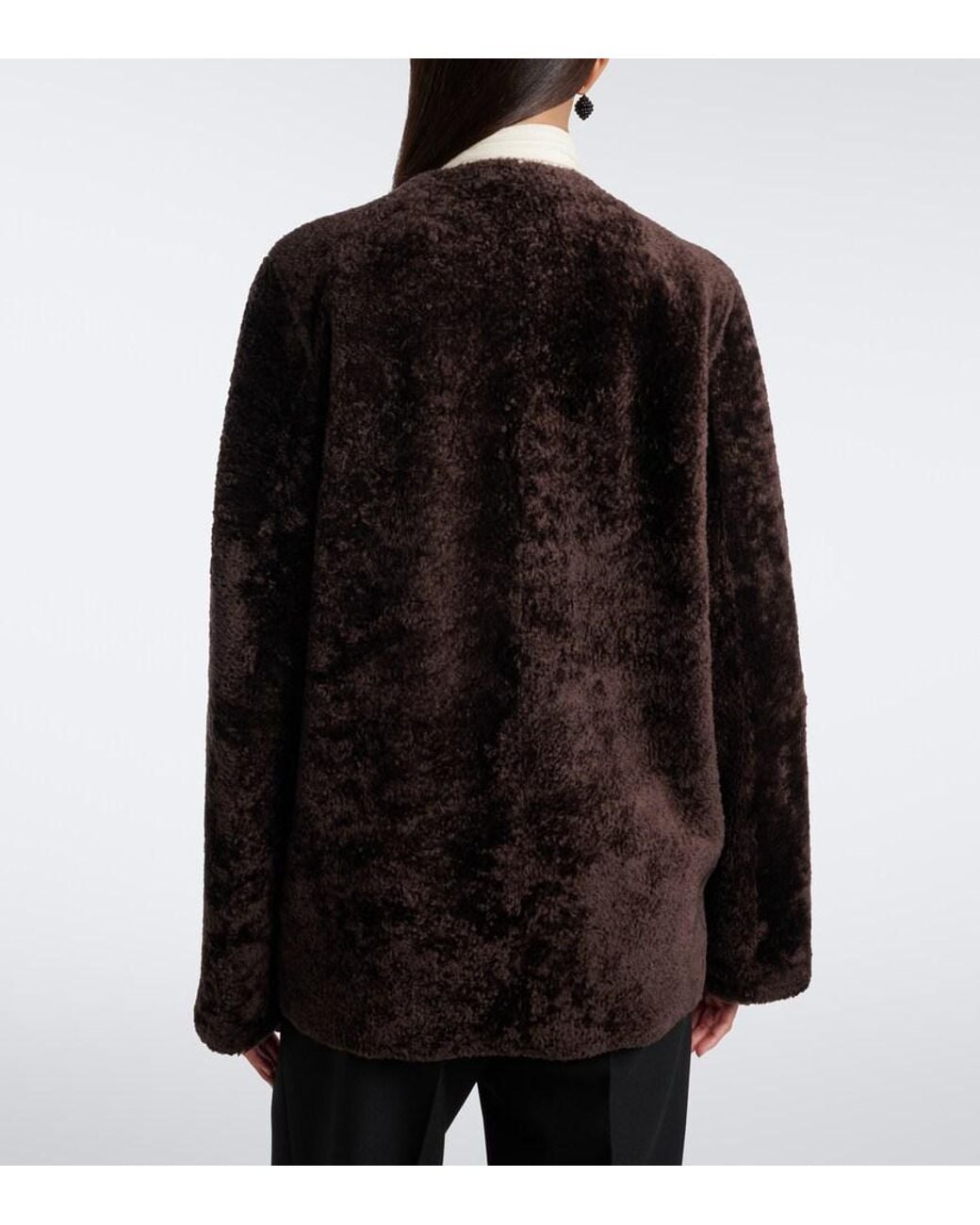 Totême Black Shearling Jacket