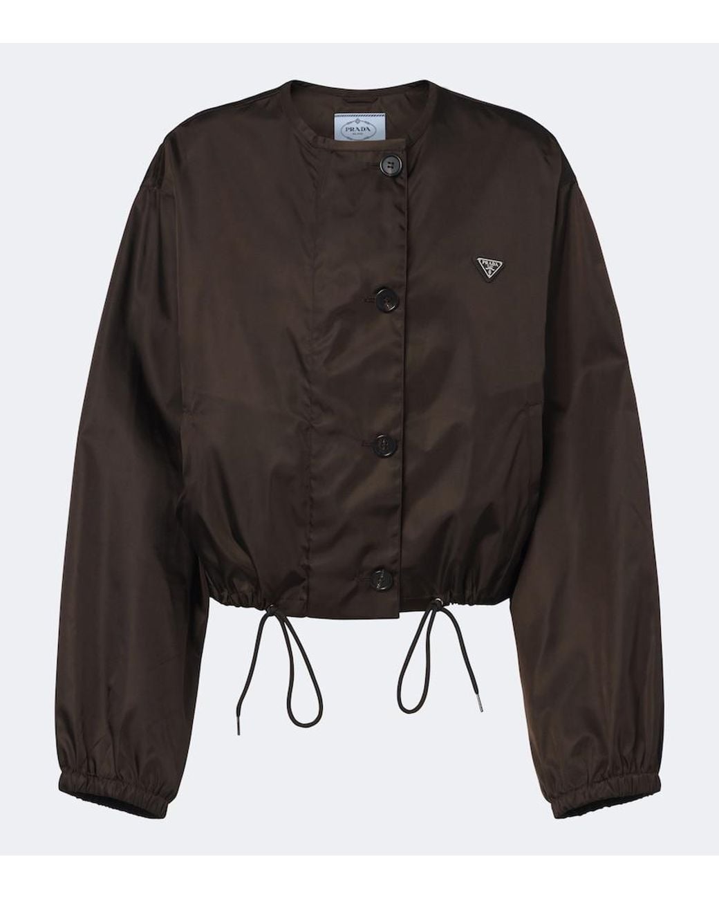 Prada Black Re-Nylon Cropped Jacket