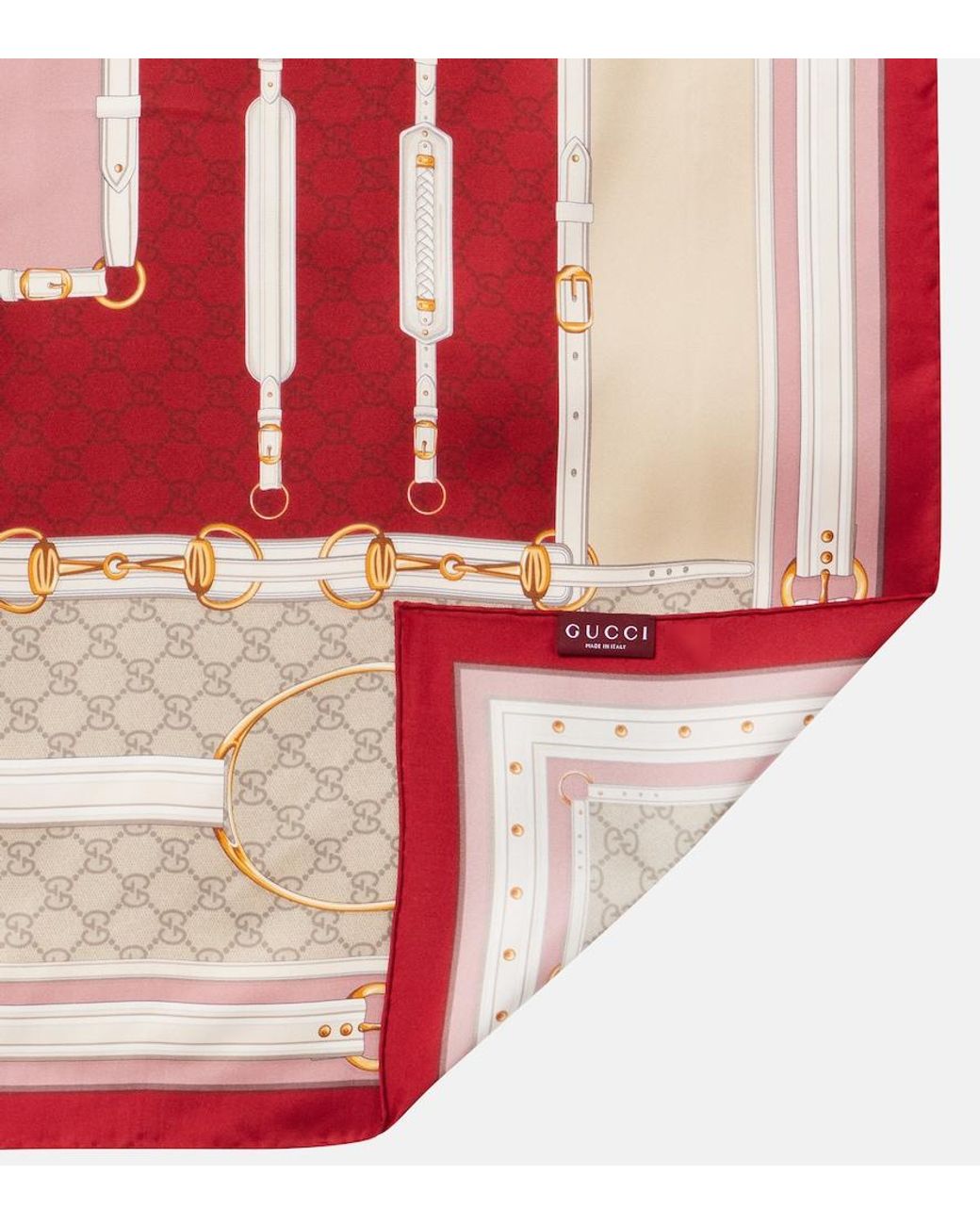 Gucci Natural Printed Silk Twill Carré