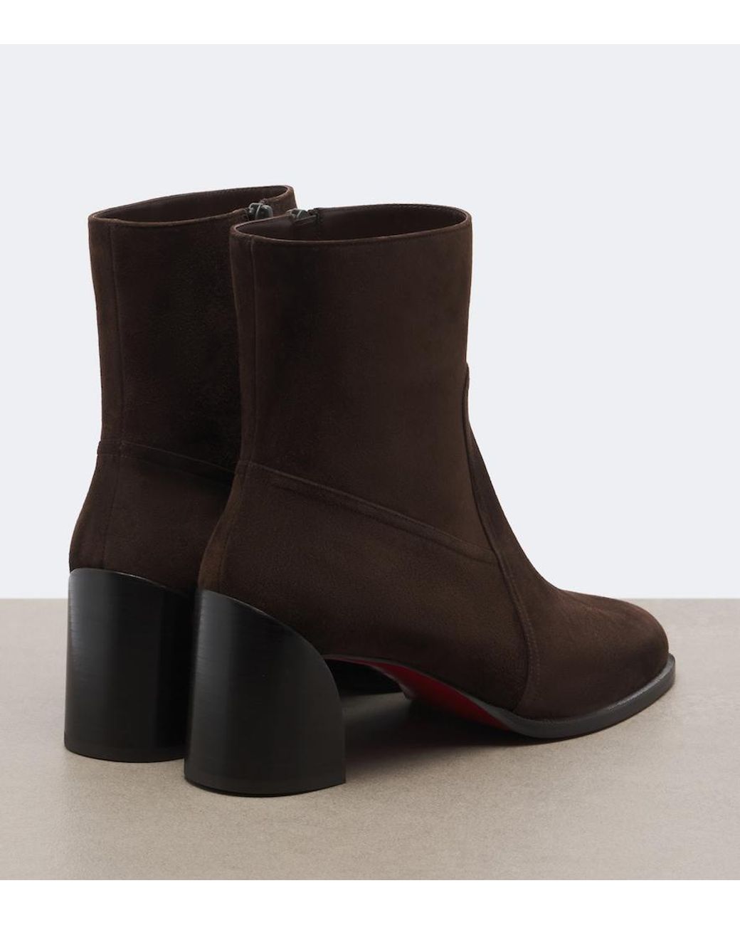 Christian Louboutin Brown Ira Suede Ankle Boots