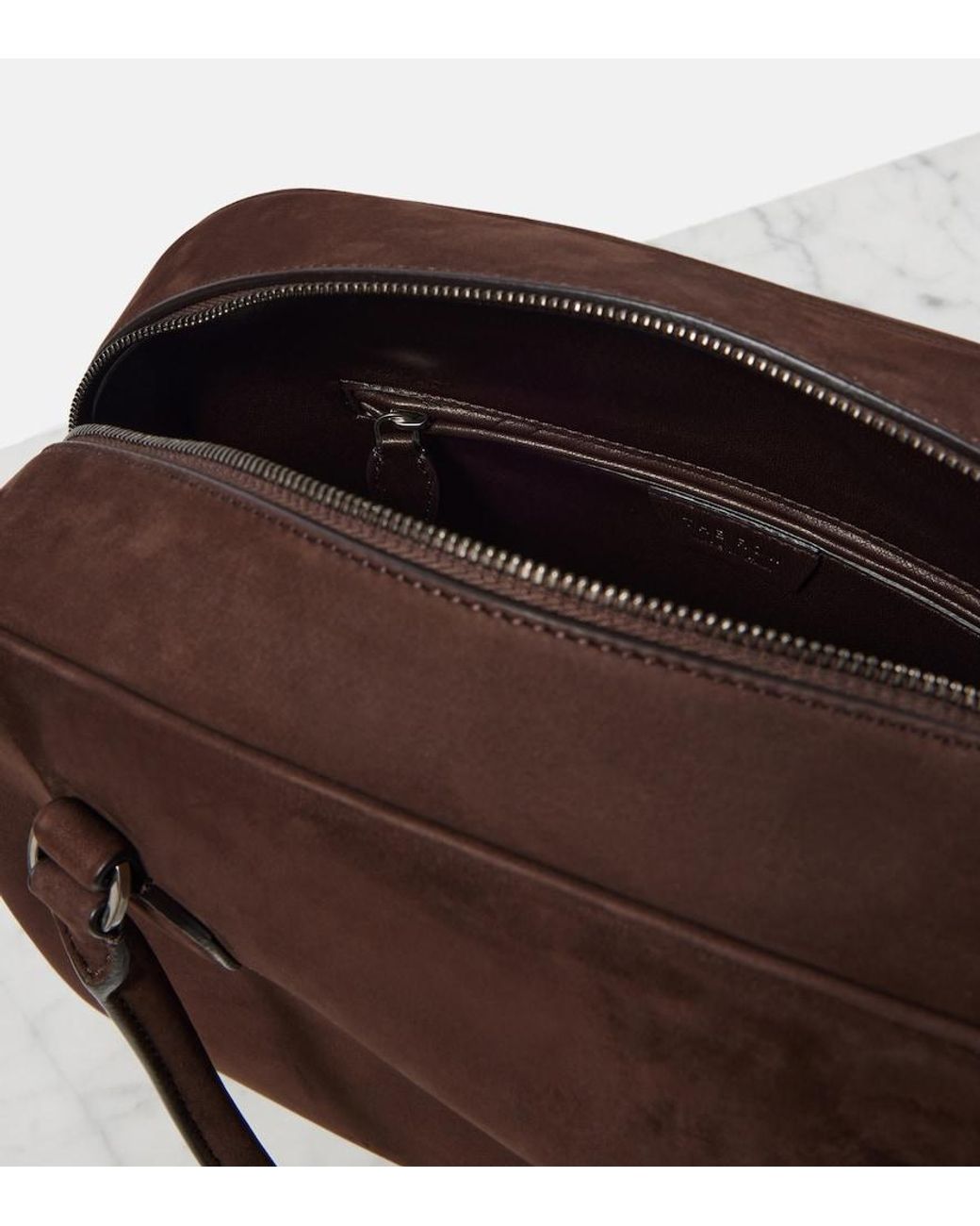 The Row Brown India 12.00 Suede Tote Bag