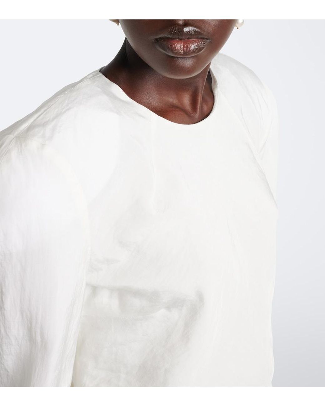 Magda Butrym White Draped Top
