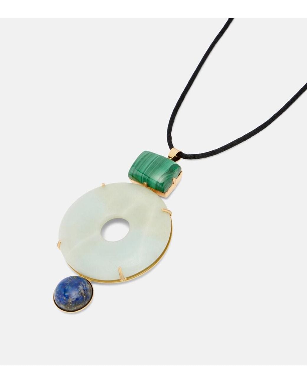 Jennifer Behr Metallic Devon Embellished Necklace