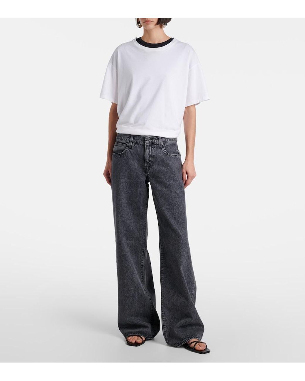 SLVRLAKE Denim Blue Mica Wide-Leg Jeans