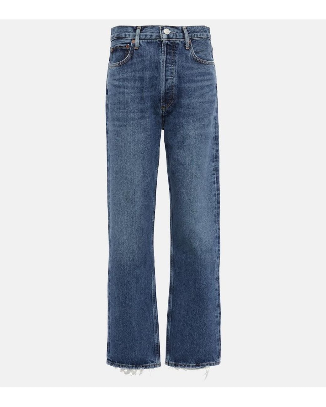 Agolde Blue 90's Pinch High-rise Straight Jeans
