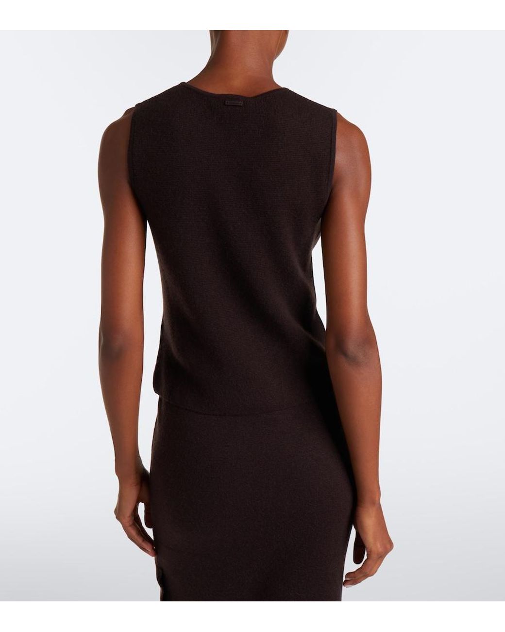 Max Mara Black Wool And Cashmere Sweater Vest