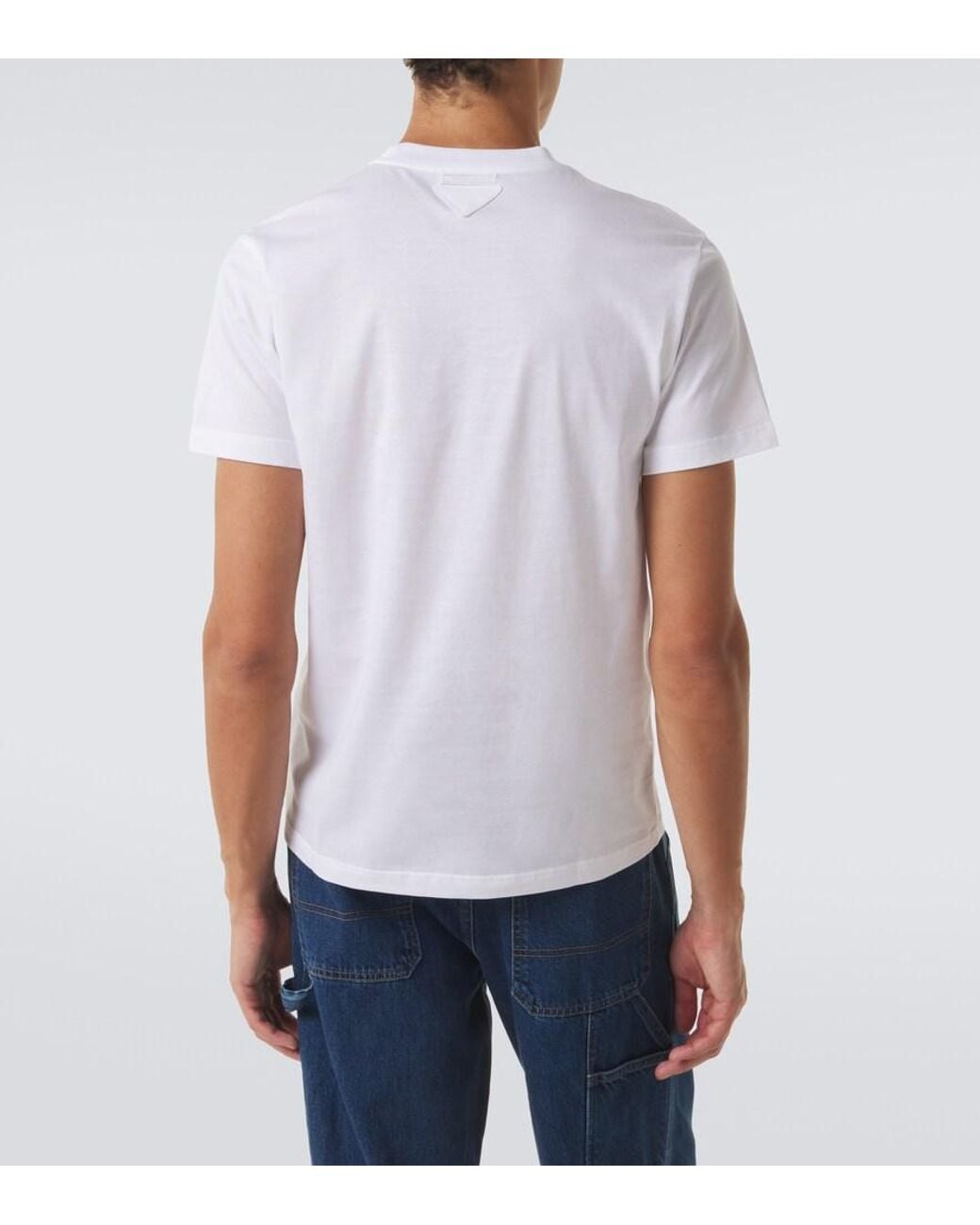 Prada White Cotton Jersey T-Shirt Three-Pack for men